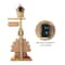 Glitzhome® 36"H Lighted Thanksgiving Wooden Turkey Lamp Post Porch Decor